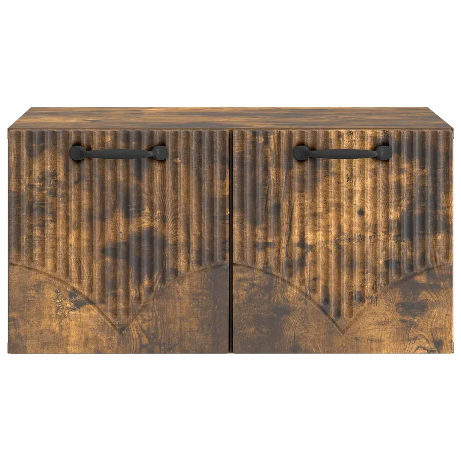Meuble TV mural Chêne fumé 59,5 x 41 x 30 cm Bois d'ingénierie - 6
