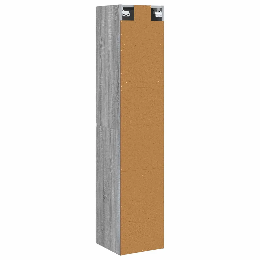 Cabinet de Salle de Bain Mural Sonoma gris 33 x 34,5 x 160 cm - 5