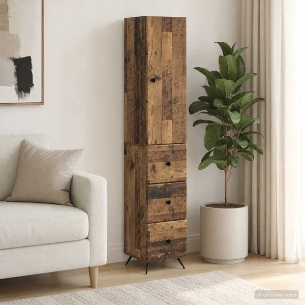 Ensemble de Meubles 2 pcs Bois ancien 34,5 x 34,5 x 90 cm
