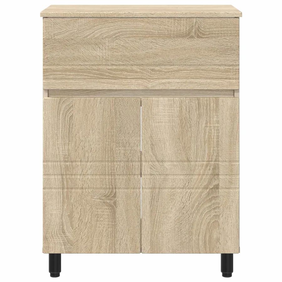 Unité de vanité de salle de bain Chêne Sonoma 60 x 35 x 80 cm - 5