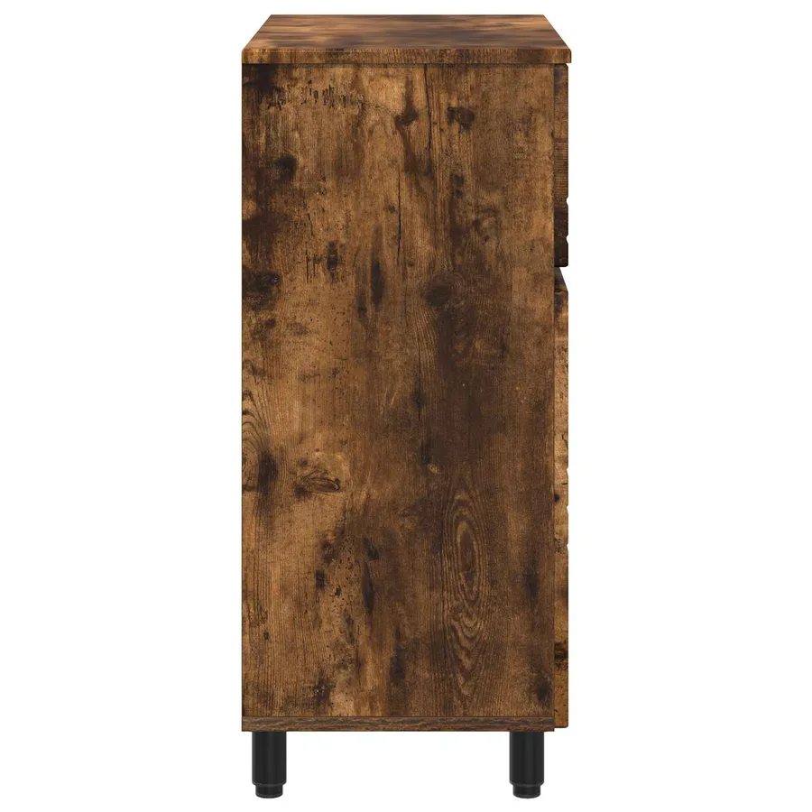 Unité de vanité de salle de bain Chêne fumé 60 x 35 x 80 cm - 6