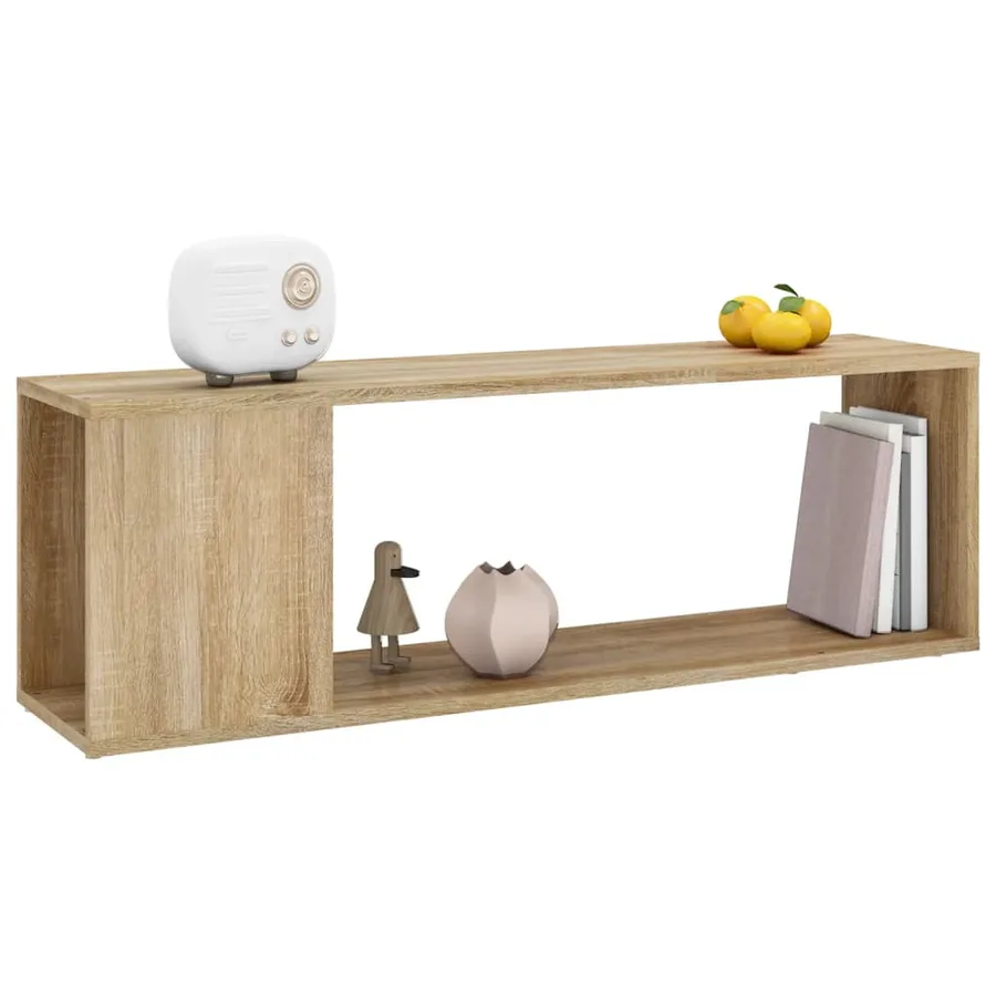 Meuble TV Chêne sonoma 100x24x32 cm Bois d'ingénierie - 6