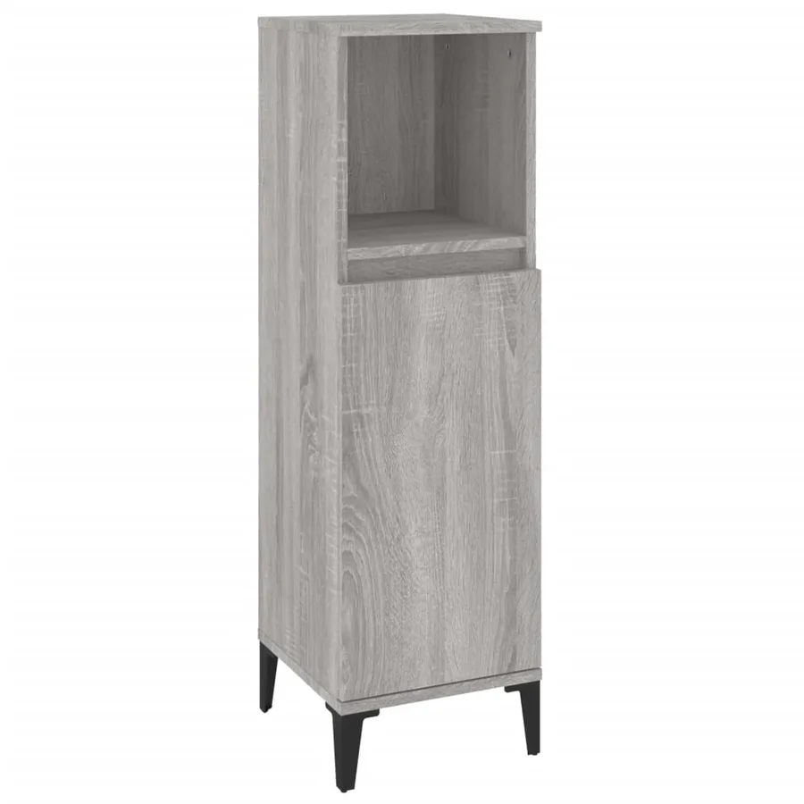 Ensemble d'armoires de salle de bain 3 pcs sonoma gris - 7