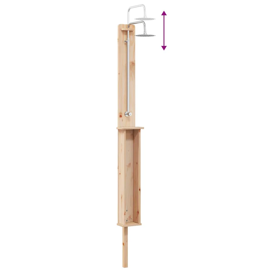 Douche d'extérieur 246 cm Naturel - 9
