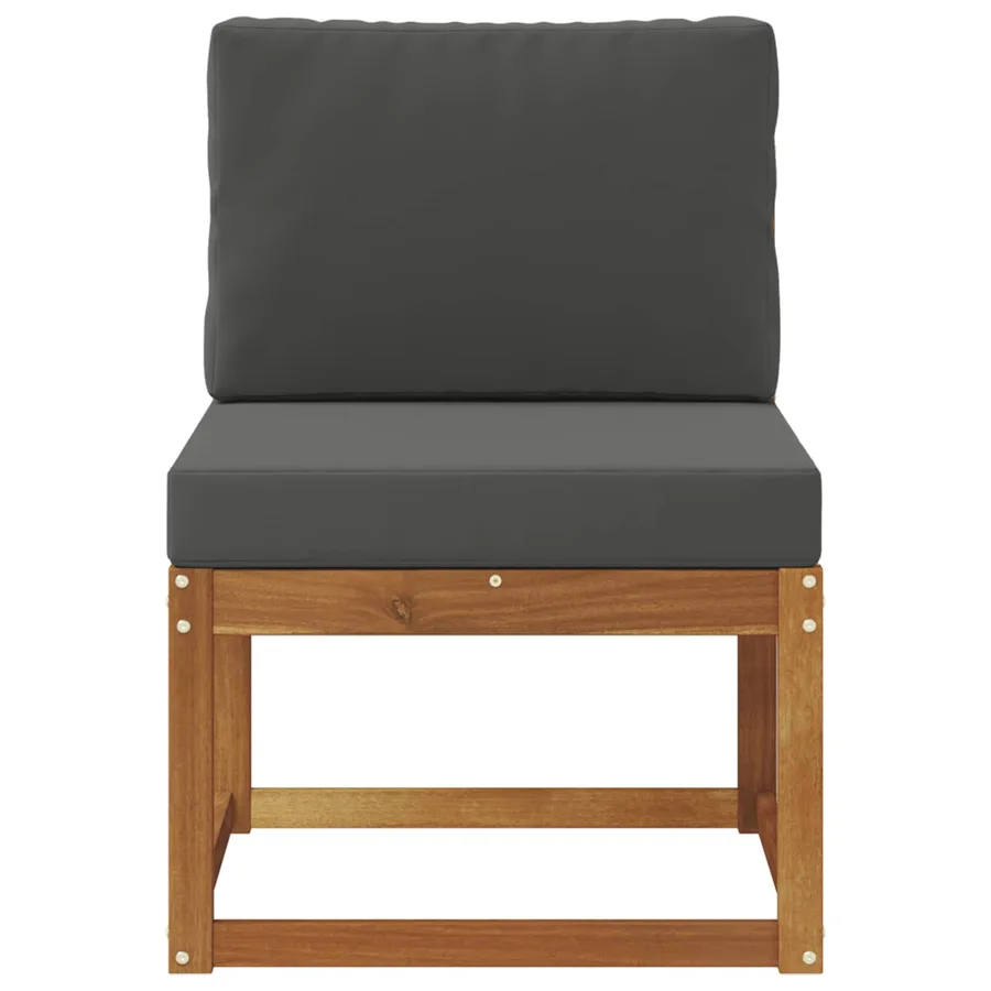 Sofa de milieu extérieur Bois d'Acacia Massif Naturel - 3