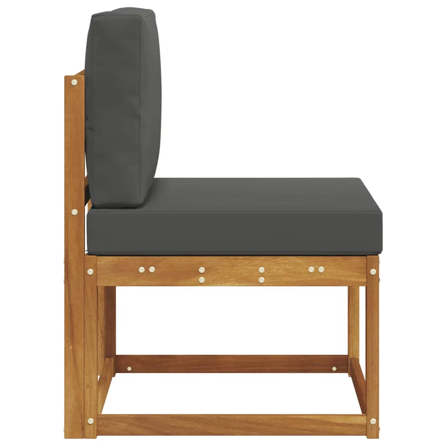 Sofa de milieu extérieur Bois d'Acacia Massif Naturel - 4
