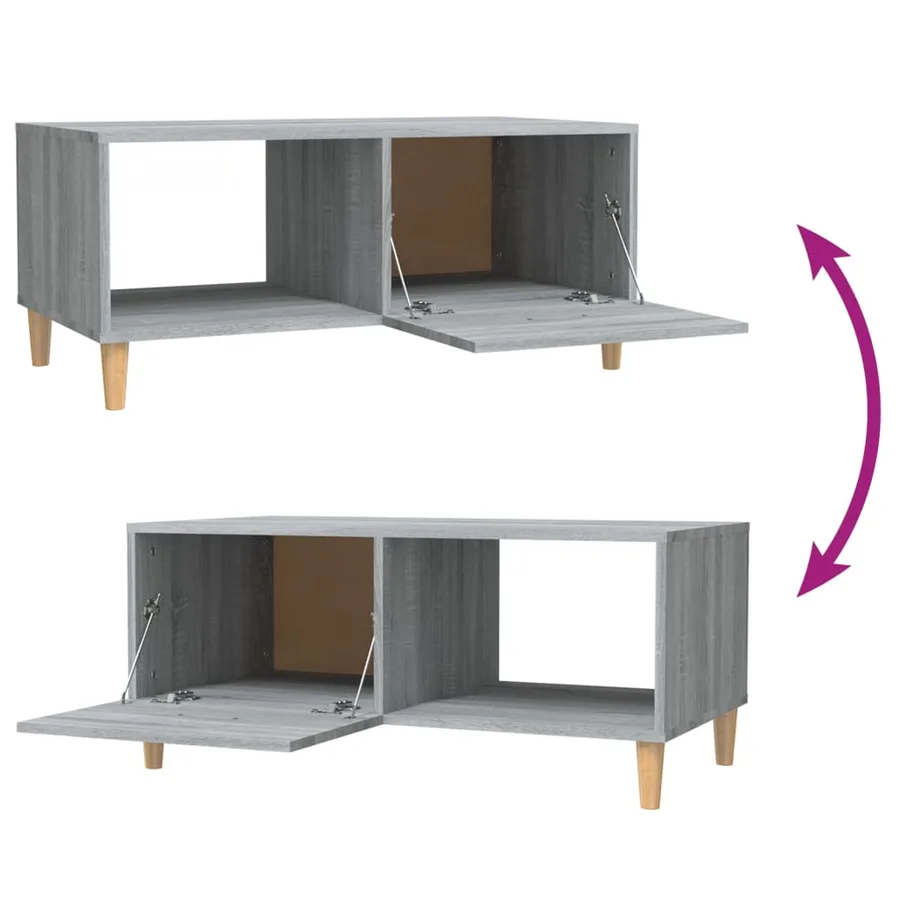 Table basse sonoma gris 89,5x50x40 cm bois d'ingénierie - 10