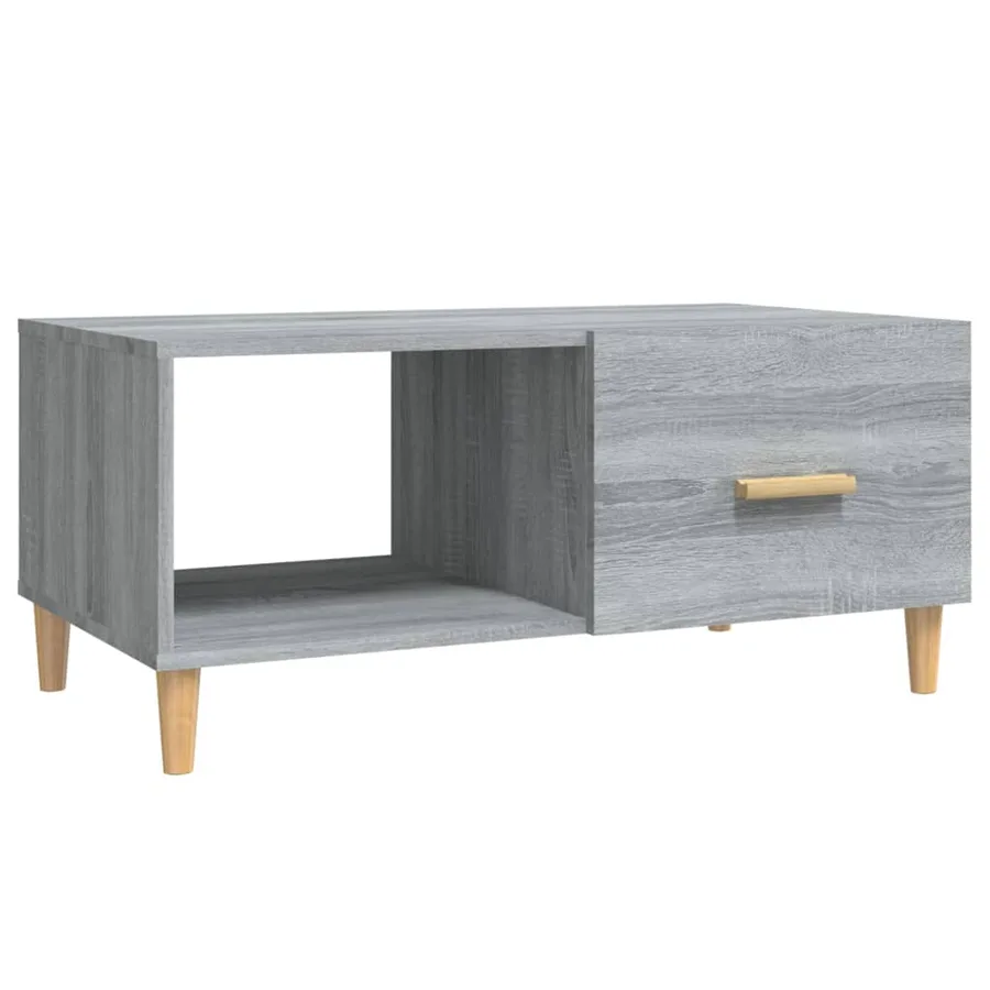 Table basse sonoma gris 89,5x50x40 cm bois d'ingénierie - 2