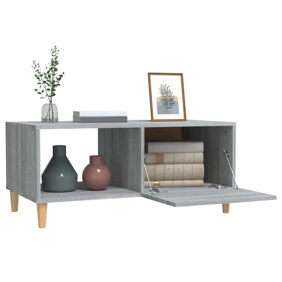 Table basse sonoma gris 89,5x50x40 cm bois d'ingénierie - 4