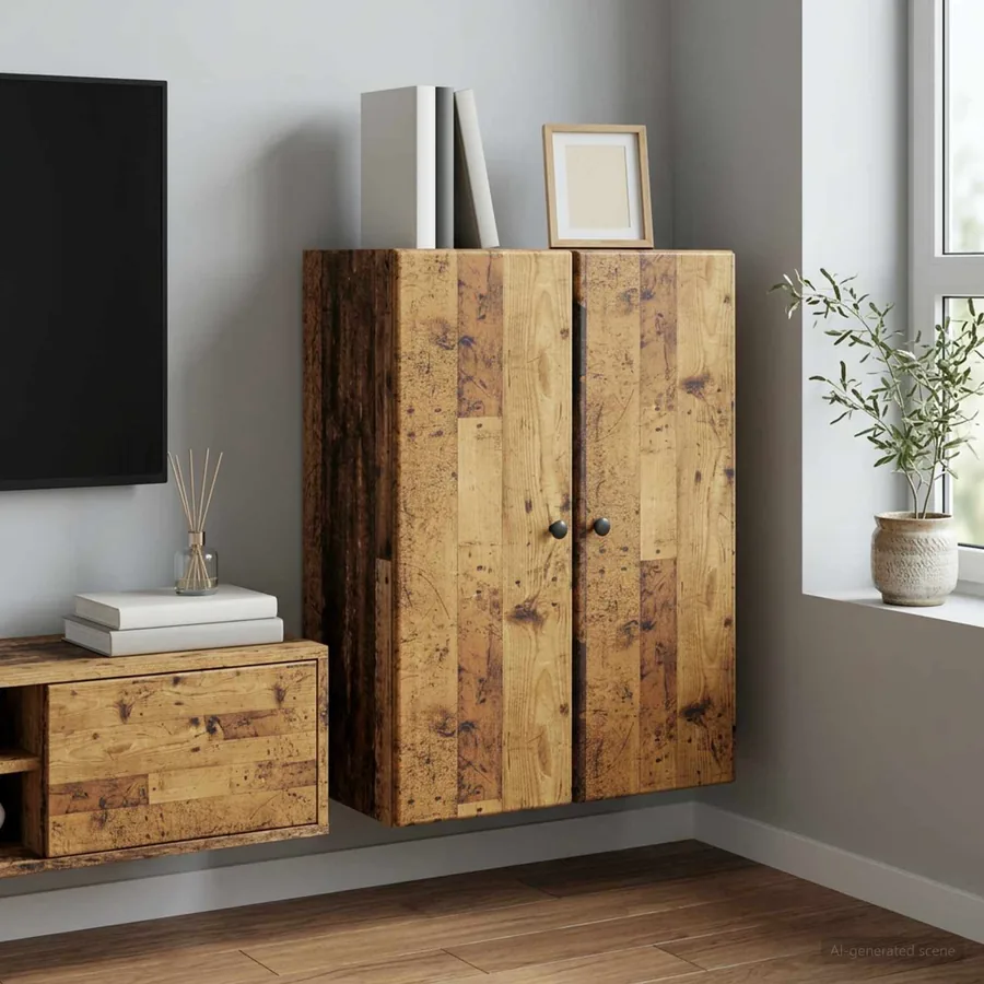 Armoire Murale Bois ancien 66 x 34,5 x 90 cm Bois d'ingénierie