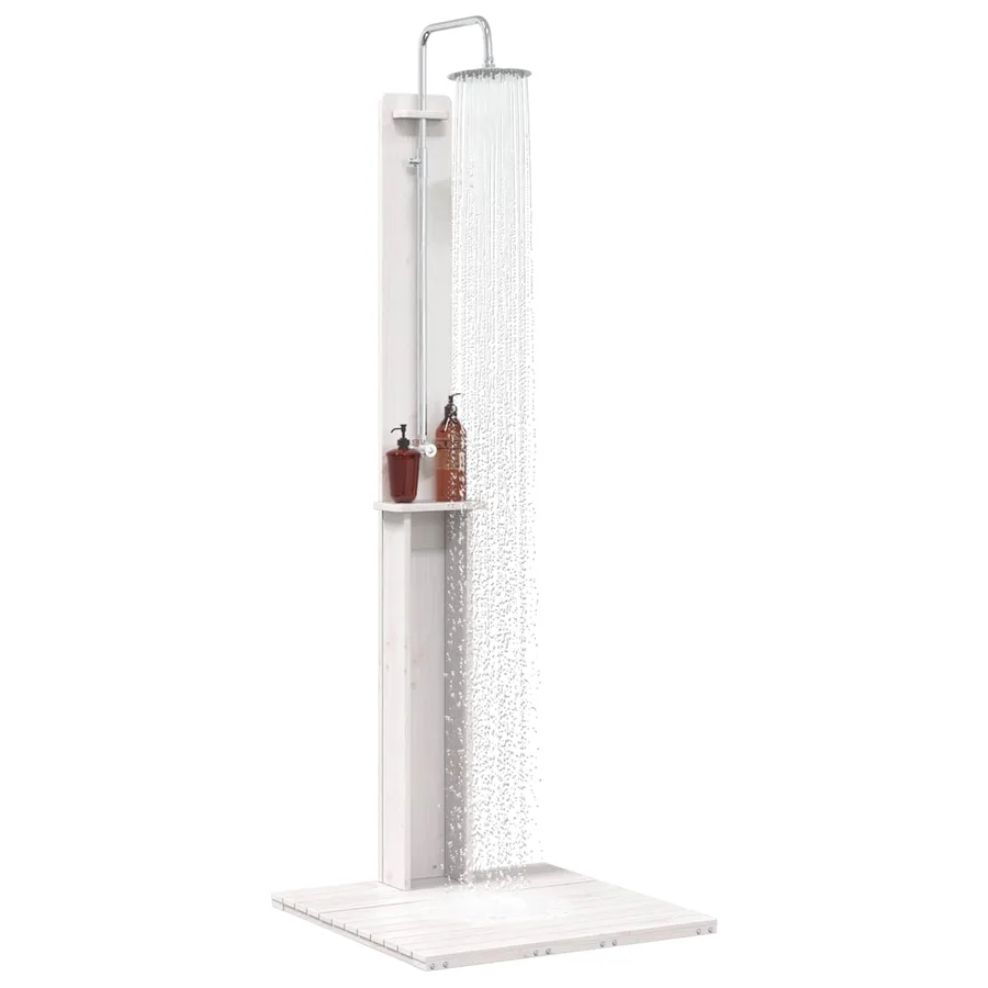 Douche d'extérieur 206 cm Blanc - 3