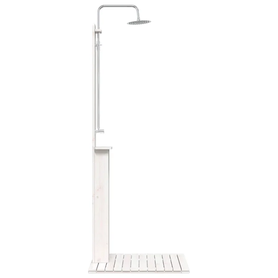 Douche d'extérieur 206 cm Blanc - 5