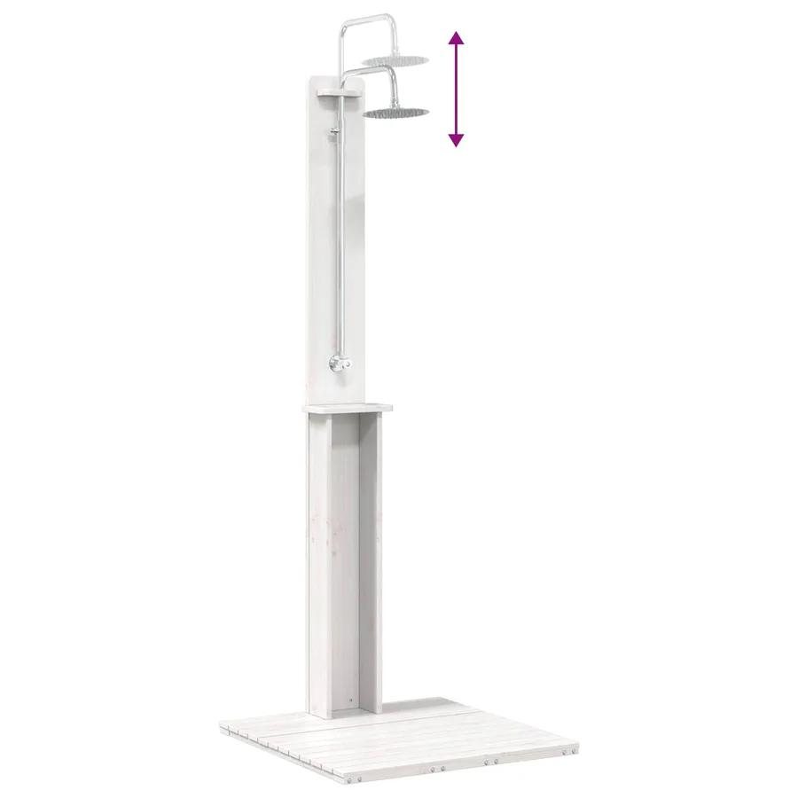 Douche d'extérieur 206 cm Blanc - 9