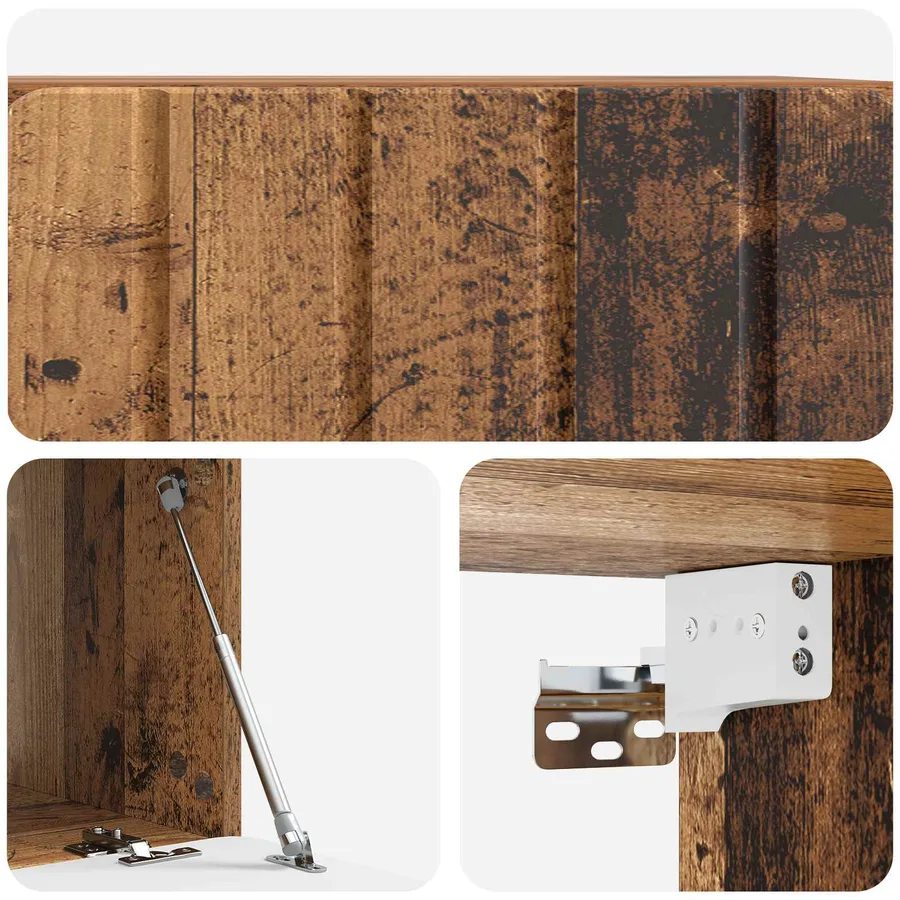 Meuble TV mural 59,5 x 41 x 30 cm Bois ancien Bois d'ingénierie - 9