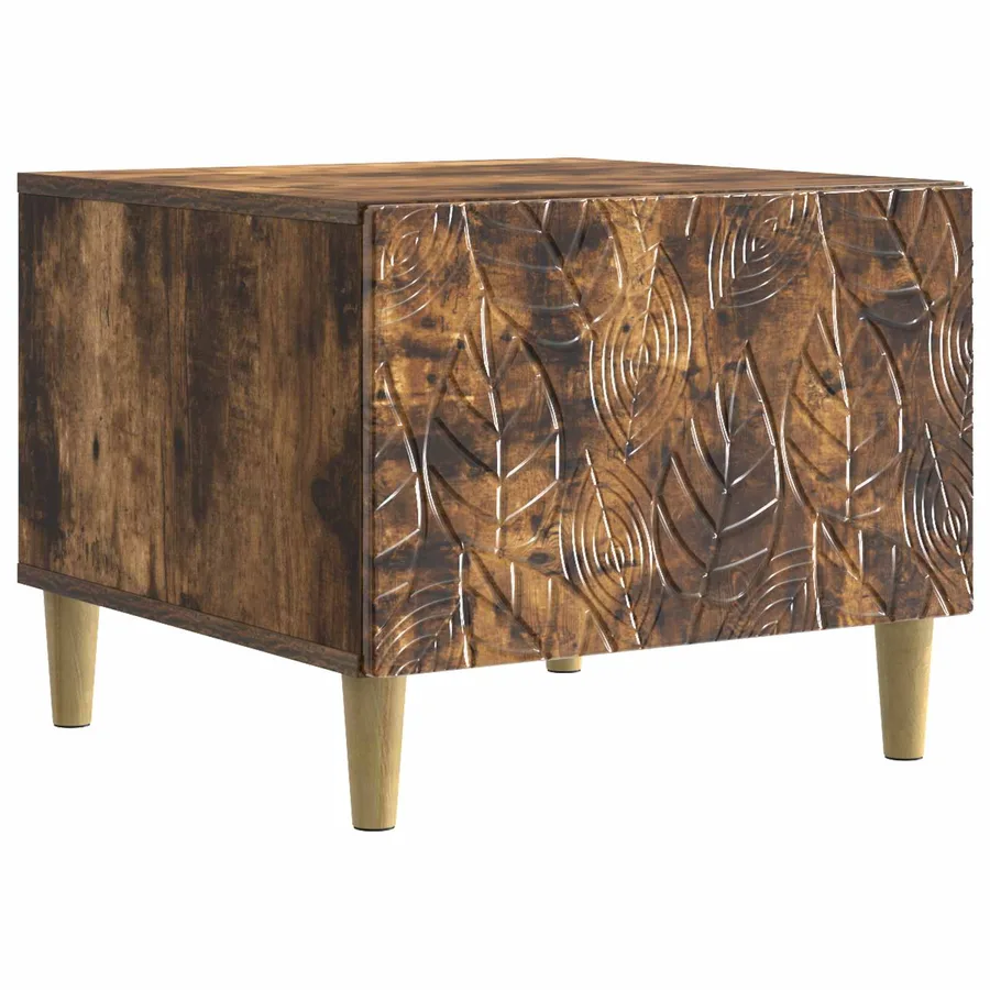 Table basse Chêne fumé 50 x 49 x 40 cm Bois d'ingénierie - 2