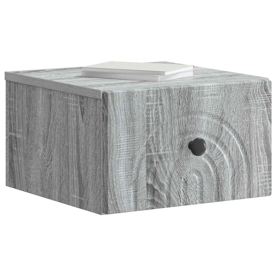 Cabinet de chevet mural 2 pcs Sonoma gris 33 x 34,5 x 20 cm - 3
