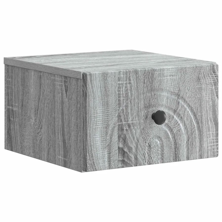Cabinet de chevet mural 2 pcs Sonoma gris 33 x 34,5 x 20 cm - 5