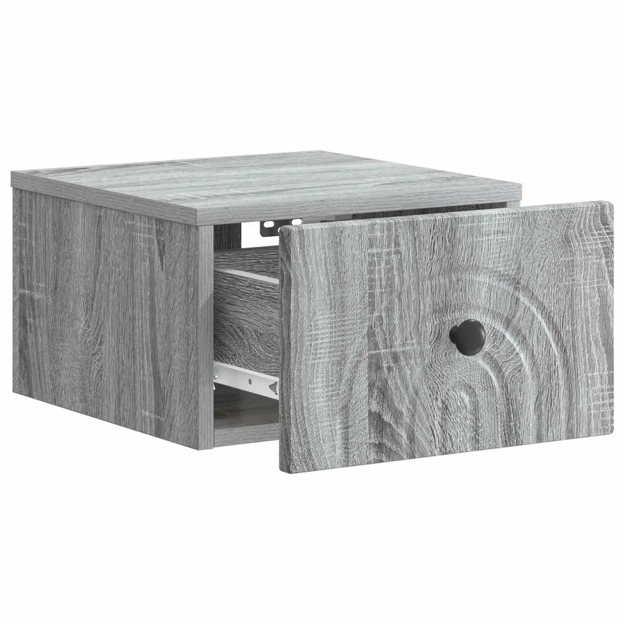 Cabinet de chevet mural 2 pcs Sonoma gris 33 x 34,5 x 20 cm - 6