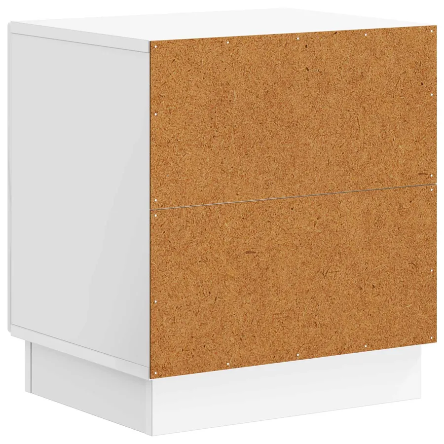Table de chevet Blanc brillant 43 x 34,5 x 47 cm - 7