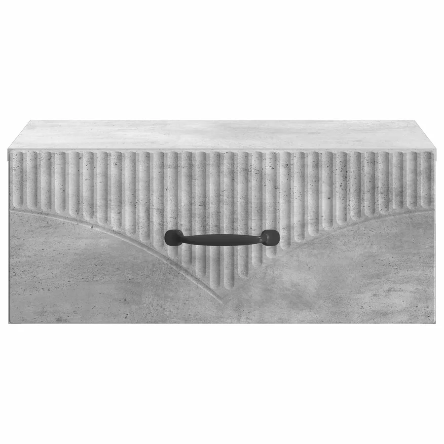 Cabinet de chevet mural Gris béton 49 x 34,5 x 20 cm - 5