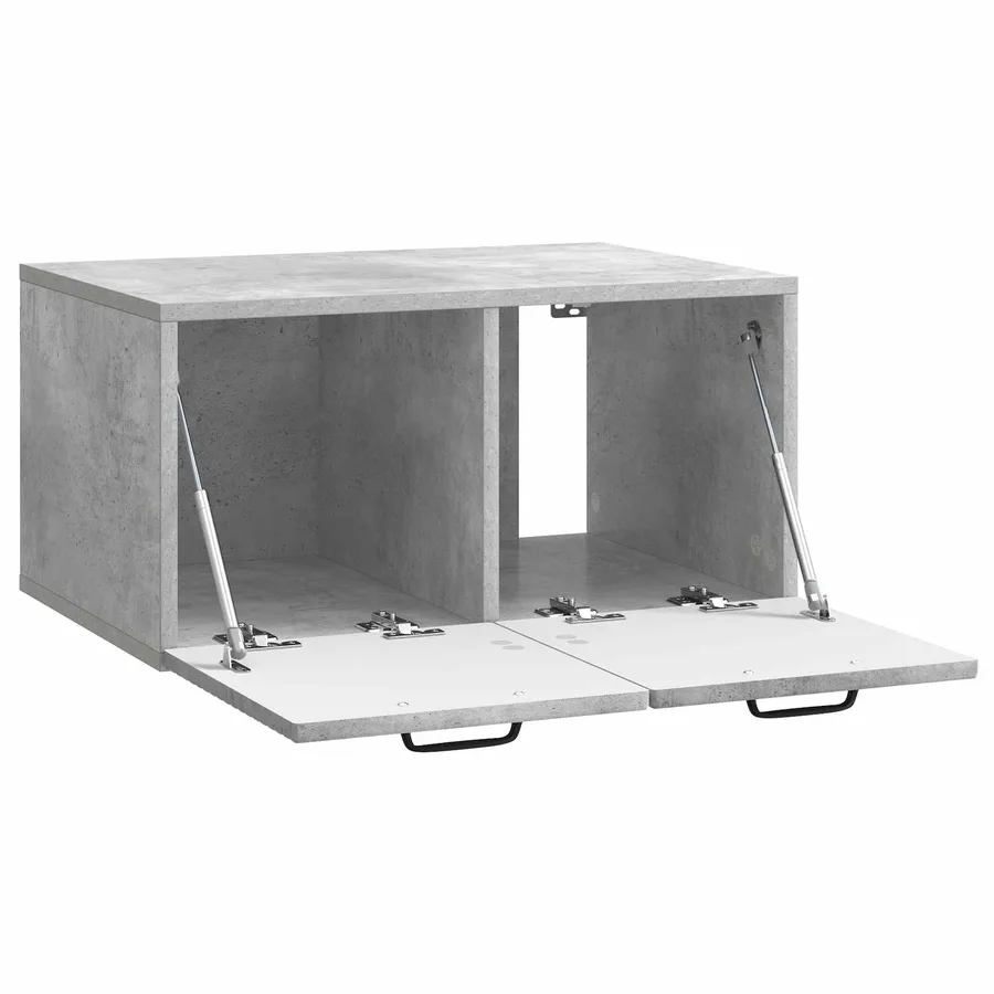 Meuble TV mural Gris béton 59,5 x 41 x 30 cm Bois d'ingénierie - 5
