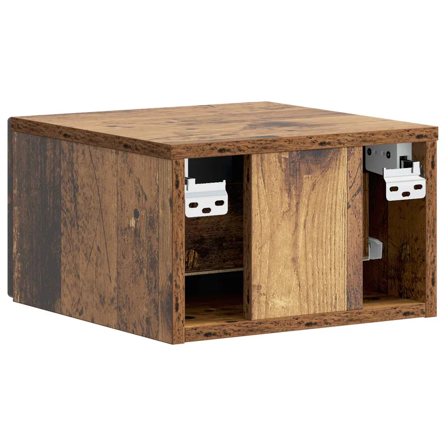 Cabinet de chevet mural 2 pcs Bois ancien 34,5 x 33 x 20 cm - 9