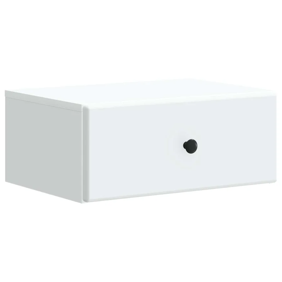 Cabinet de chevet mural avec tiroir Blanc 49 x 34,5 x 20 cm - 2