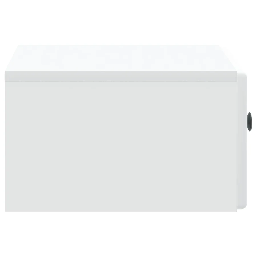 Cabinet de chevet mural avec tiroir Blanc 49 x 34,5 x 20 cm - 6