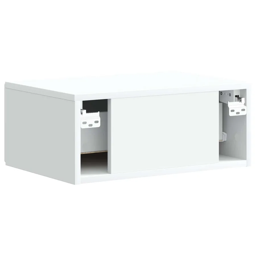 Cabinet de chevet mural avec tiroir Blanc 49 x 34,5 x 20 cm - 7