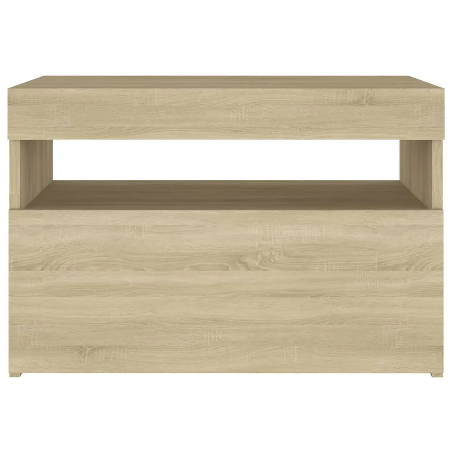Tables de chevet à LED 2 pcs Chêne sonoma 60x35x40 cm - 10