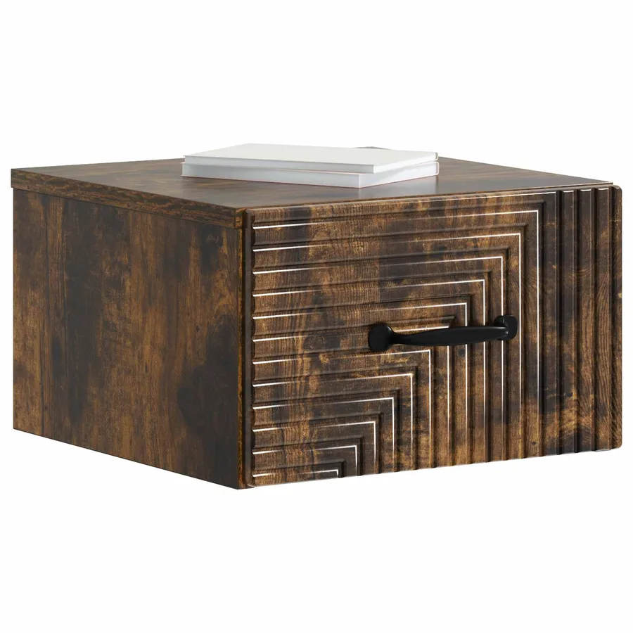 Cabinet de chevet mural 2 pcs Chêne fumé 34,5 x 33 x 20 cm - 3