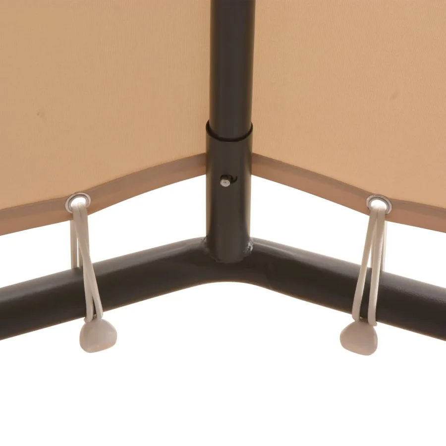 Chapiteau tente 4 x 4 m Beige Acier - 3