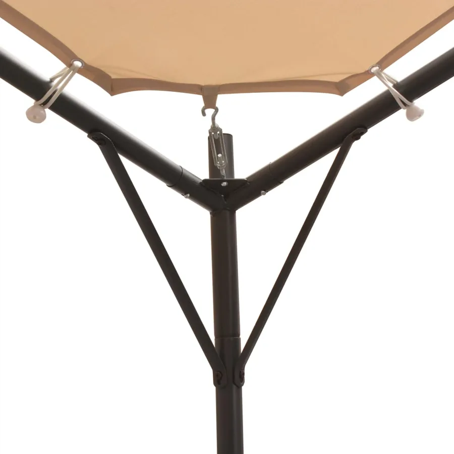 Chapiteau tente 4 x 4 m Beige Acier - 4