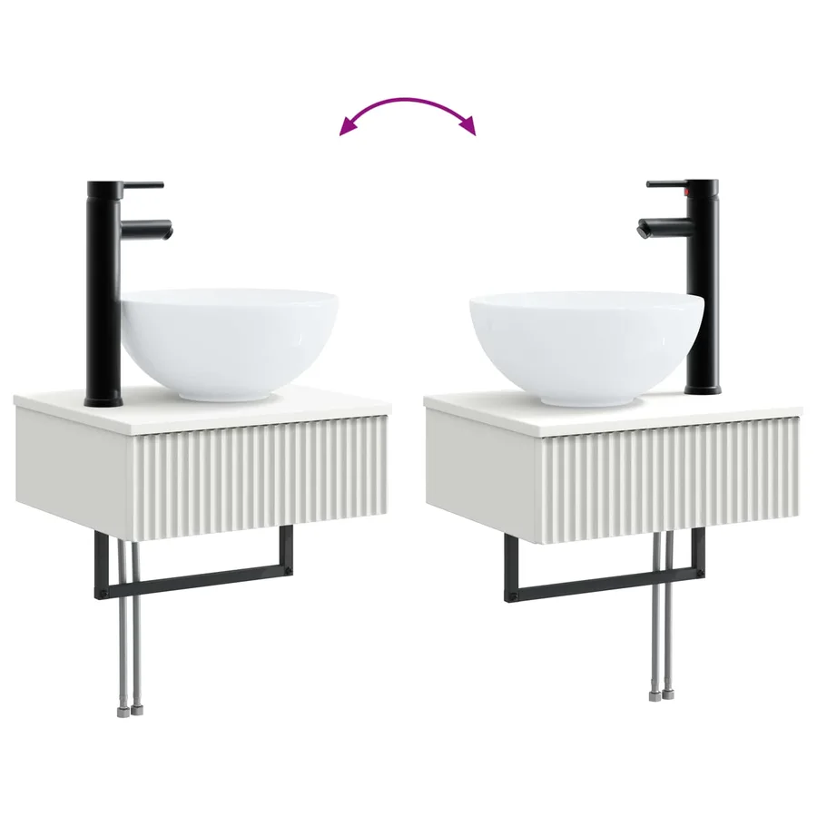 Ensemble d'armoire de salle de bain 4 pcs Blanc - 13