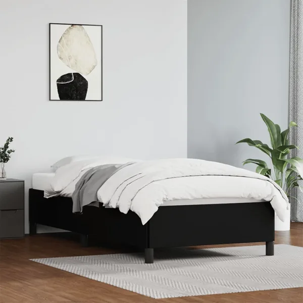 Cadre de lit sans matelas noir 80x200 cm similicuir