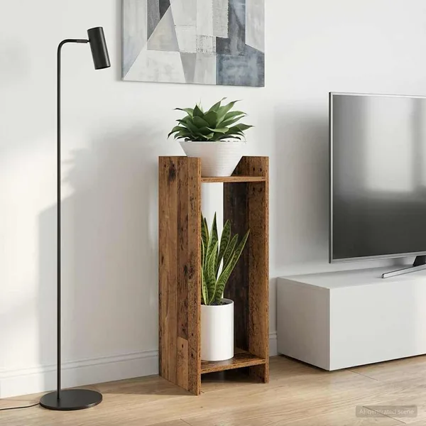 Support de Plante Bois ancien 30 x 30 x 80 cm Bois d’ingénierie