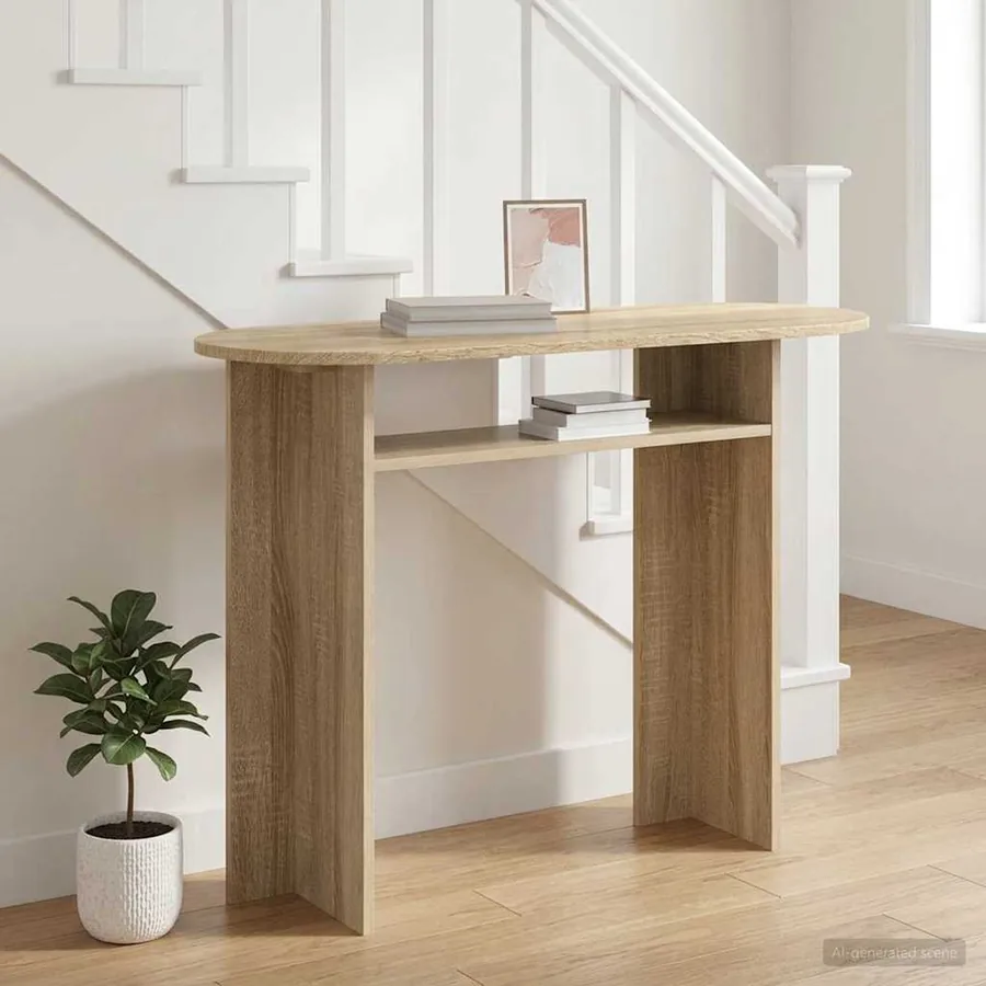 Table console Chêne Sonoma 100 x 39,5 x 75 cm Bois d'ingénierie