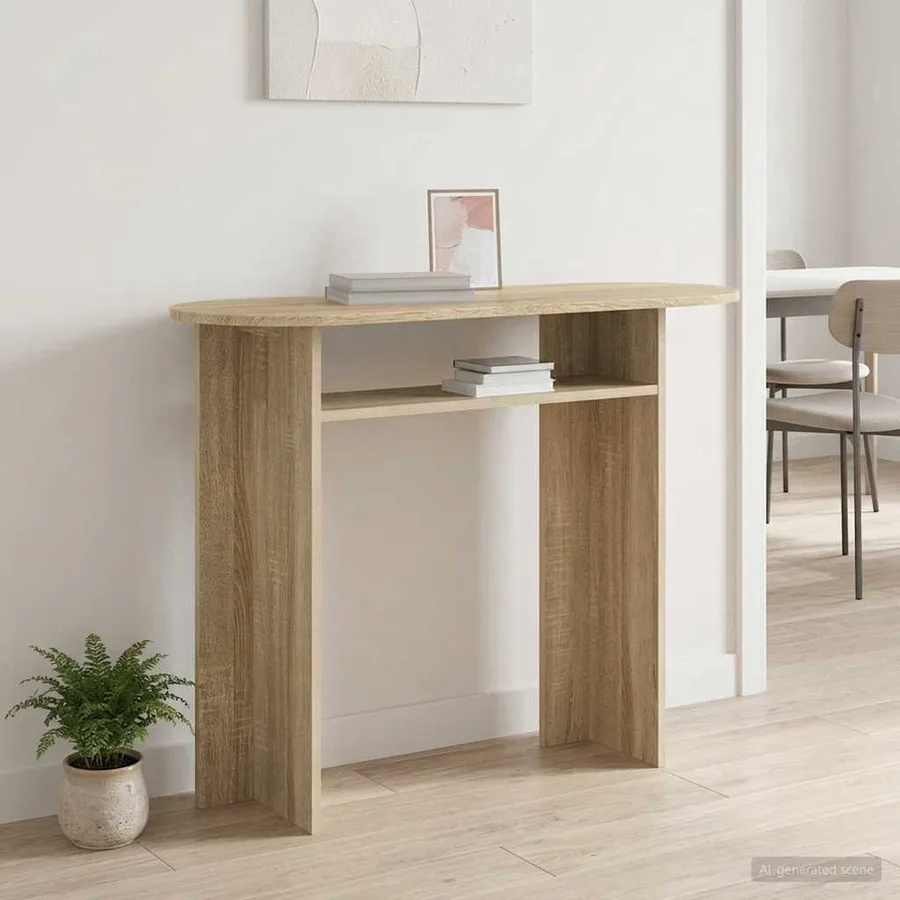 Table console Chêne Sonoma 100 x 39,5 x 75 cm Bois d'ingénierie - 4
