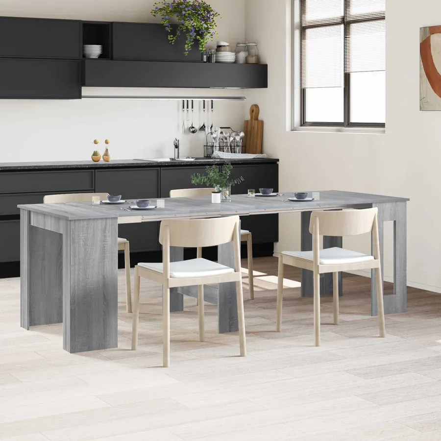 Table à dîner 240 x 85 x 75 cm Bois d'ingénierie Sonoma gris