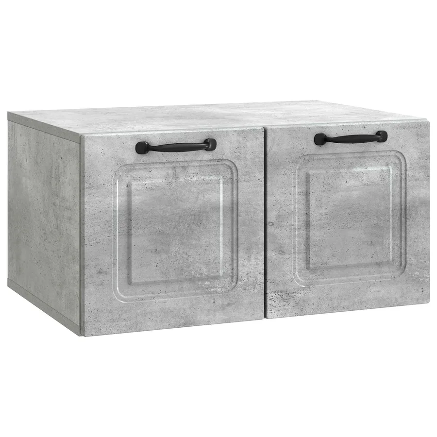 Meuble TV mural Gris béton 59,5 x 41 x 30 cm Bois d'ingénierie - 2