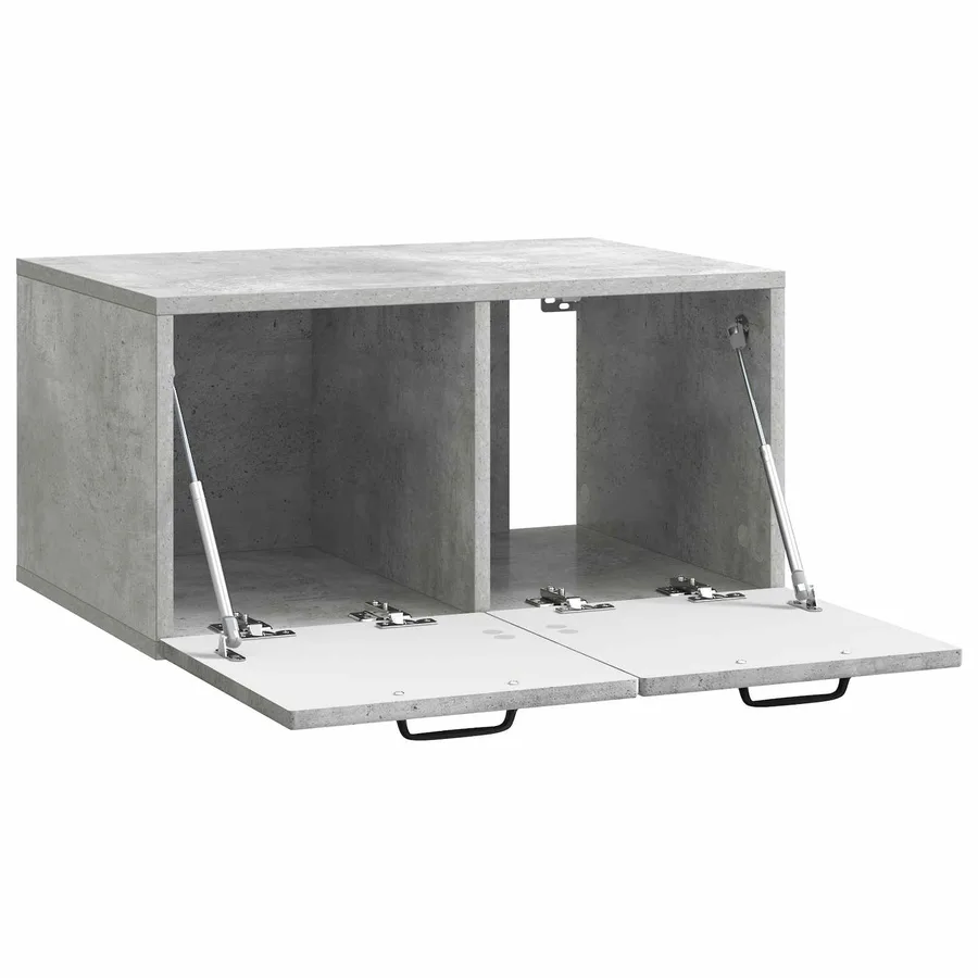 Meuble TV mural Gris béton 59,5 x 41 x 30 cm Bois d'ingénierie - 5