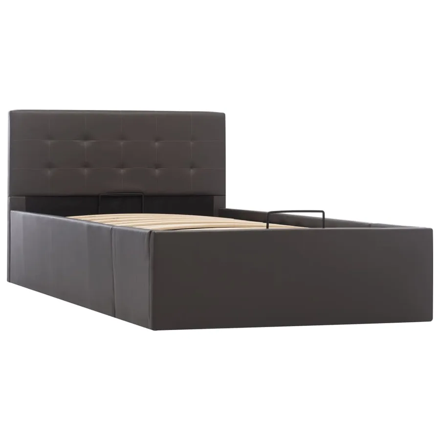 Cadre de lit à rangement hydraulique sans matelas 100x200 cm - 3