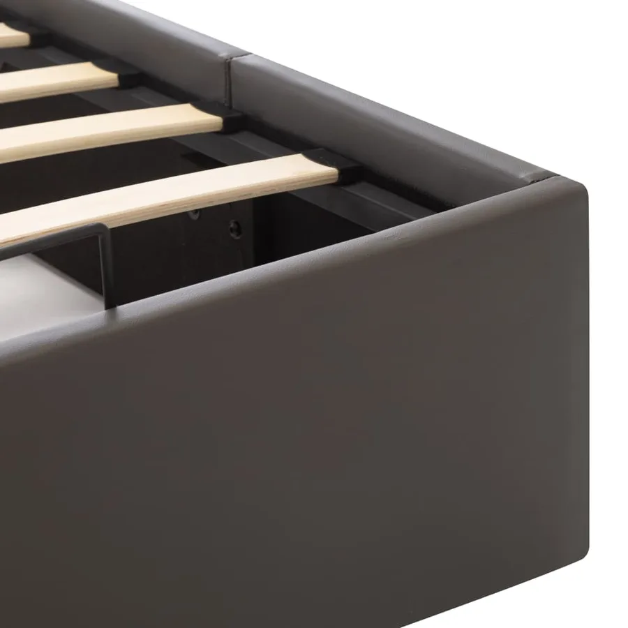 Cadre de lit à rangement hydraulique sans matelas 100x200 cm - 9