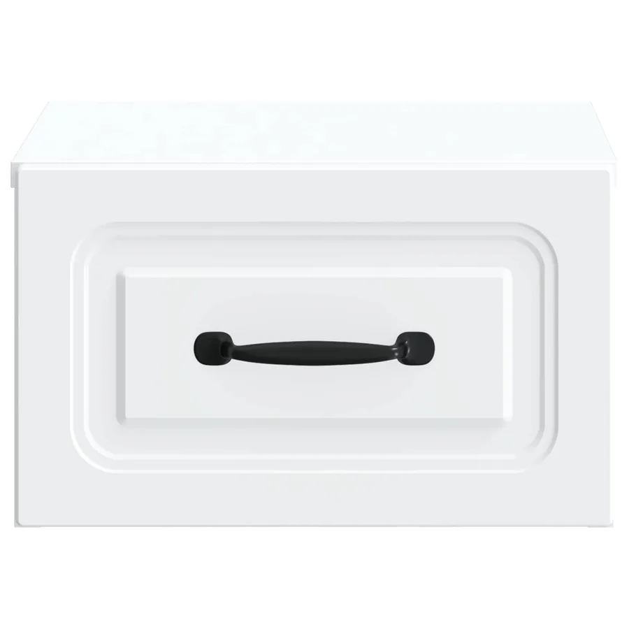 Cabinet de chevet mural avec tiroir Blanc 34,5 x 33 x 20 cm - 5