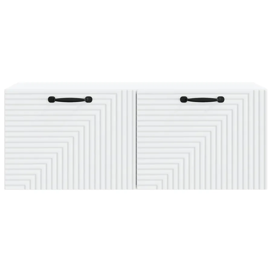 Meuble TV mural Blanc 78,5 x 31 x 30 cm Bois d'ingénierie - 6