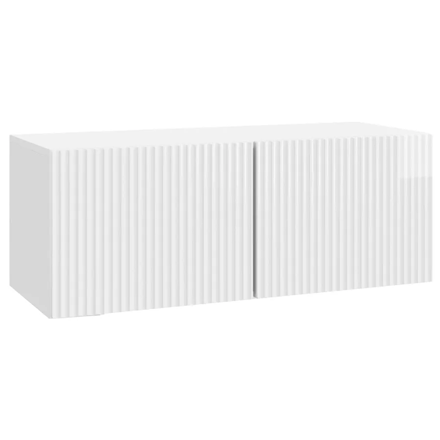 Meuble TV mural Montage mural Blanc brillant 78,5 x 31 x 30 cm - 2