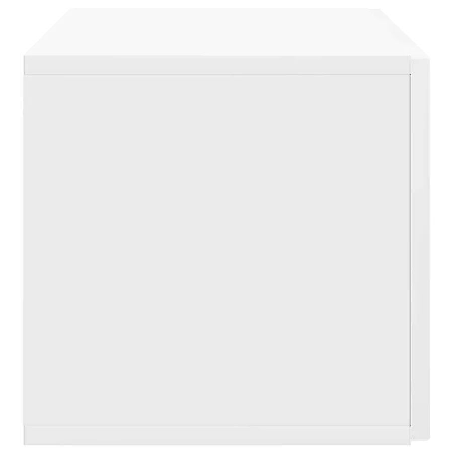 Meuble TV mural Montage mural Blanc brillant 78,5 x 31 x 30 cm - 7