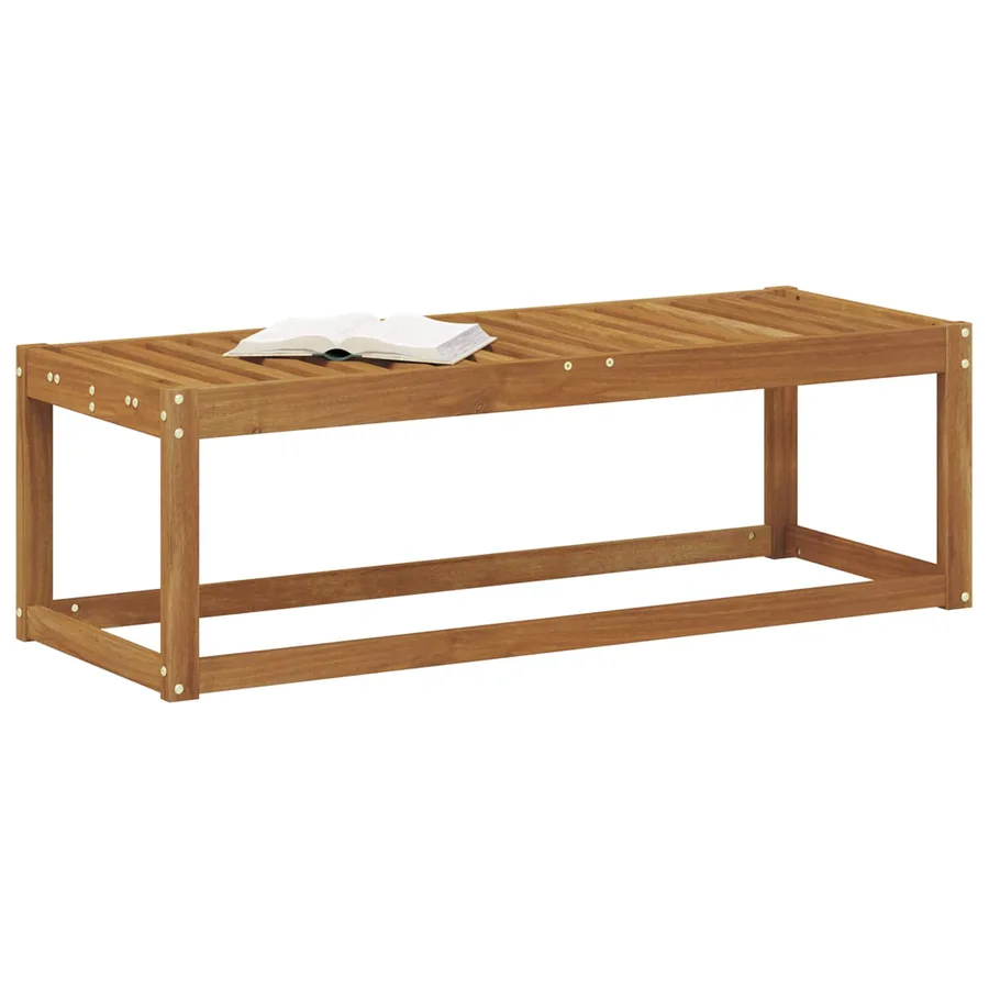 Banc de Jardin Naturel 115 x 43 x 37 cm Bois d'Acacia Massif - 3