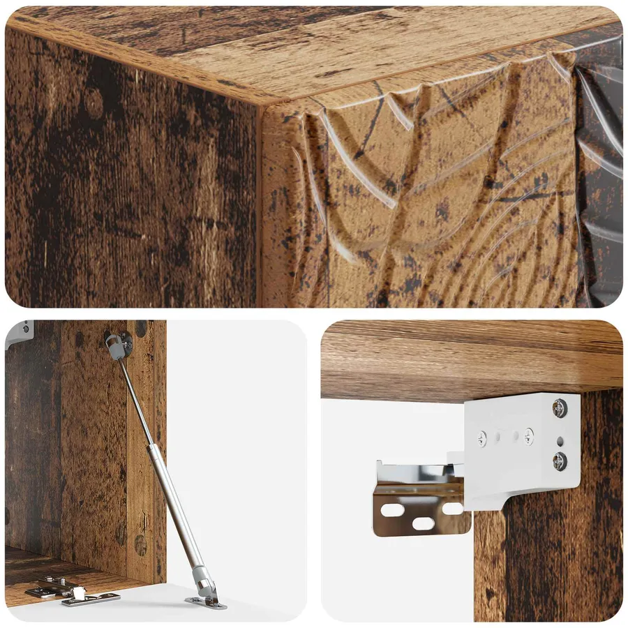 Meuble TV mural 59,5 x 41 x 30 cm Bois ancien Bois d'ingénierie - 8