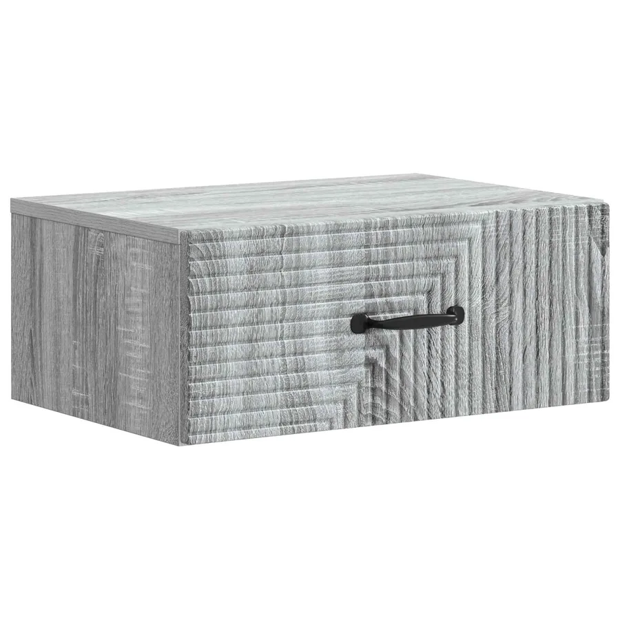 Cabinet de chevet mural Sonoma gris 49 x 34,5 x 20 cm - 2